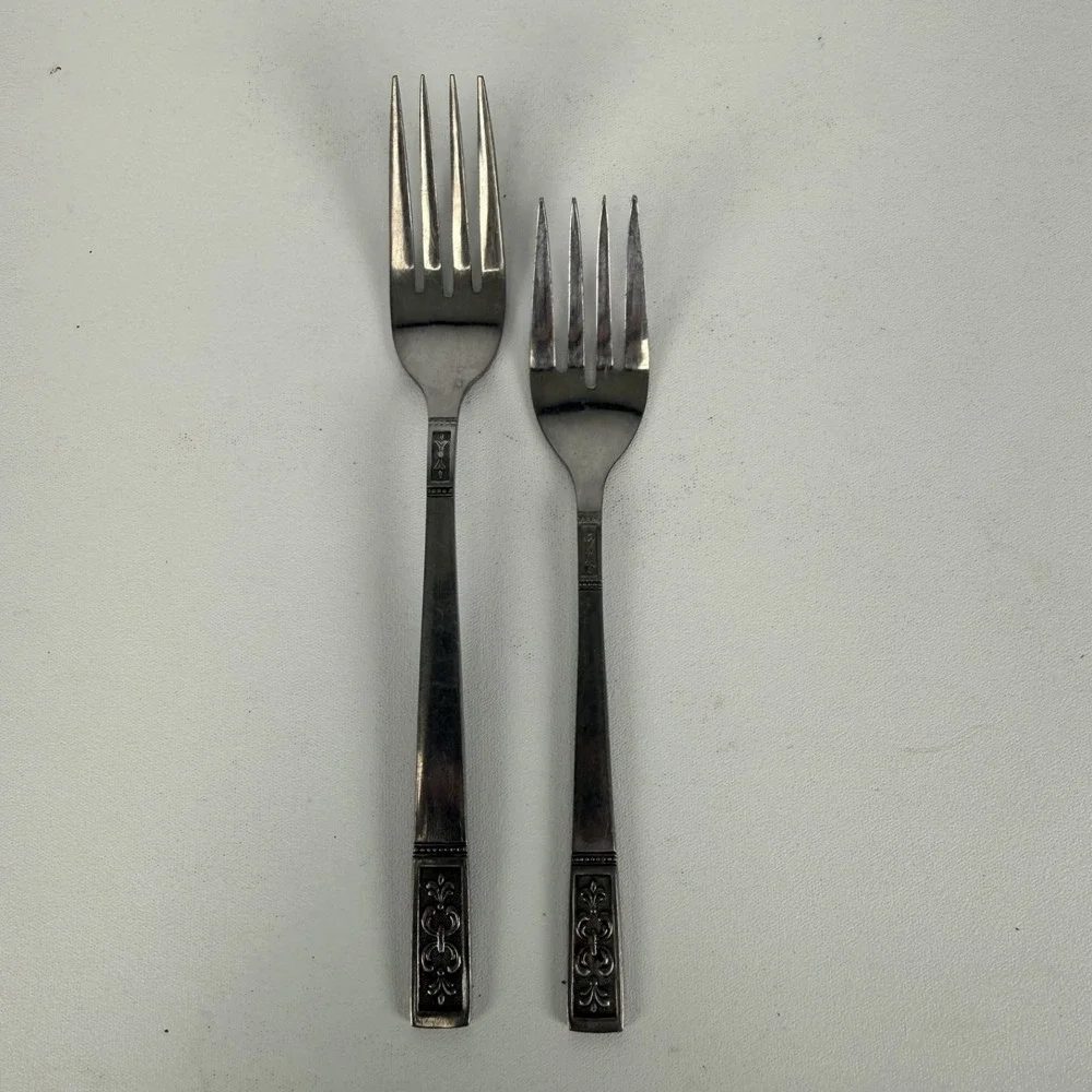 Imperial International CORTINA Stainless Glossy Black Accent FORK LOT OF 2